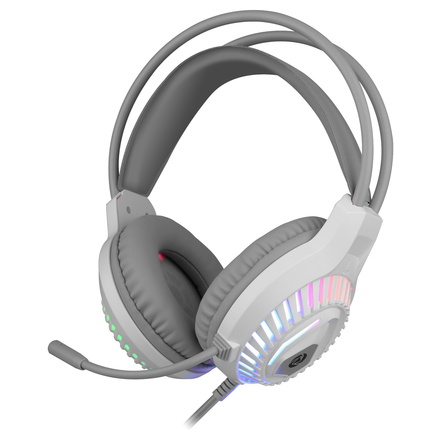 Inplay H20 Gaming Headset RGB Light Noise Cancellation Wired Headphone With Mic For PC /Laptop/ PSP, Colors: White Pink