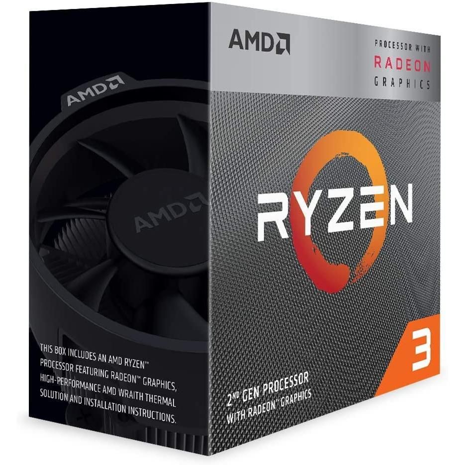 AMD Ryzen 3 3200G 4-Cores 4 Threads Unlocked Desktop Processor with Radeon Vega 8 Graphics