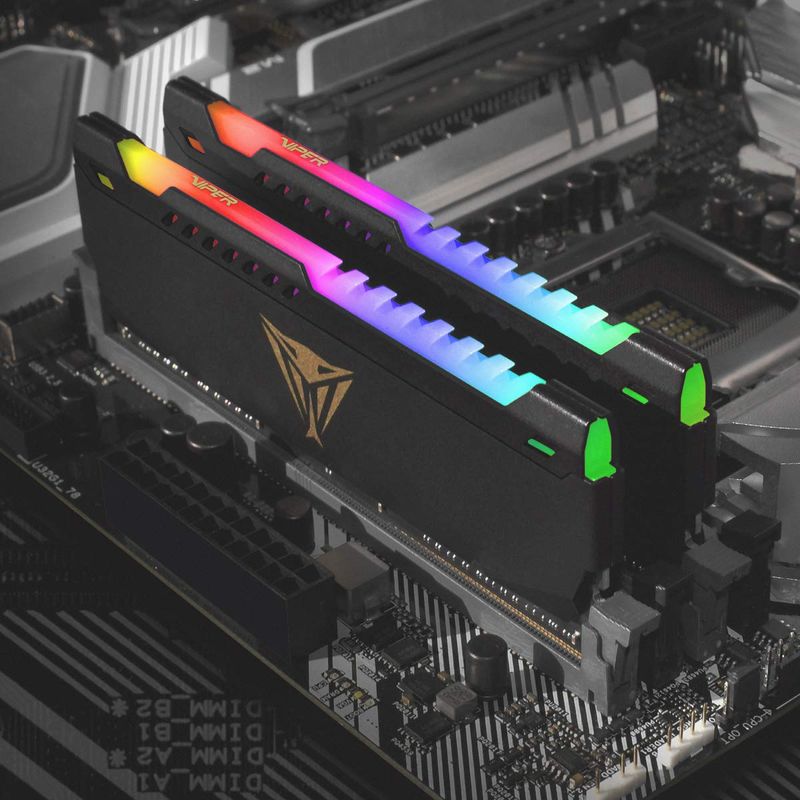 Patriot Viper Steel RGB 16GB (2 x 8GB) DDR4 3200MHz CL16 GAMING MEMORY Kit
