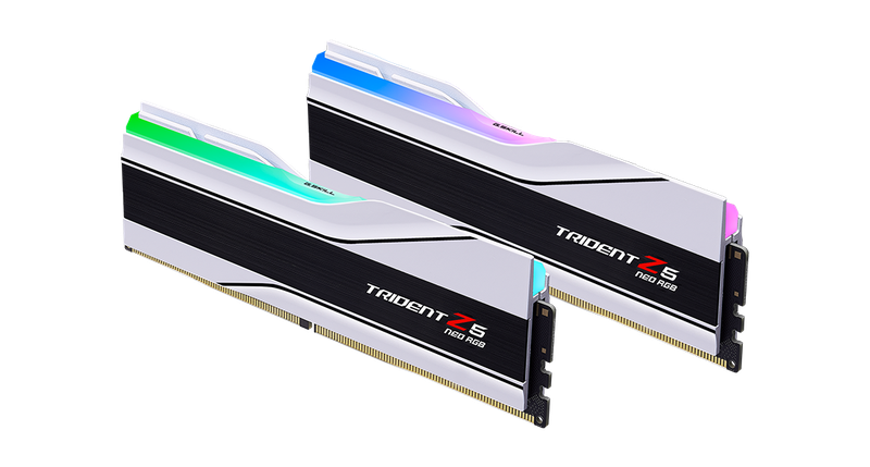 G.Skill Trident Z5 Neo RGB 64GB (2x32GB) 6000MHz CL30-36-36-96 1.40V AMD EXPO DDR5 WHITE Memory Kit