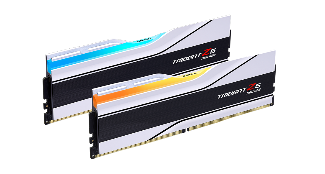 G.Skill Trident Z5 Neo RGB 64GB (2x32GB) 6000MHz CL30-36-36-96 1.40V AMD EXPO DDR5 WHITE Memory Kit