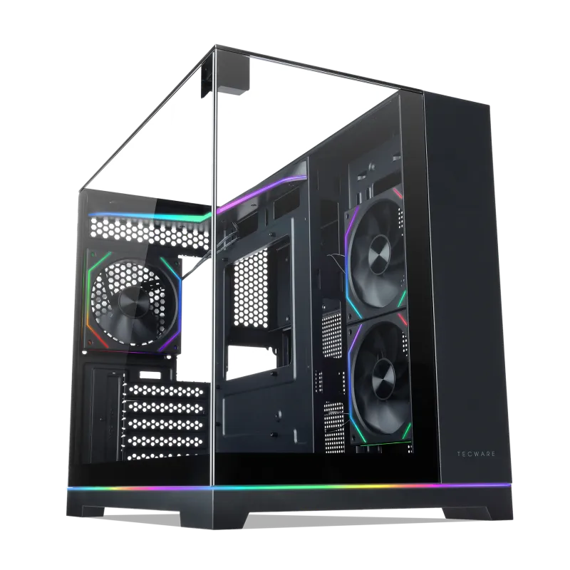 Tecware VX Prism Triple TG MATX Gaming Case ( Free 3x 120mm ARGB Fans )