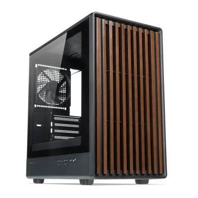 Tecware Timber M High Airflow Wood MATX TG Gaming Case ( Free 4x 120mm Fans )