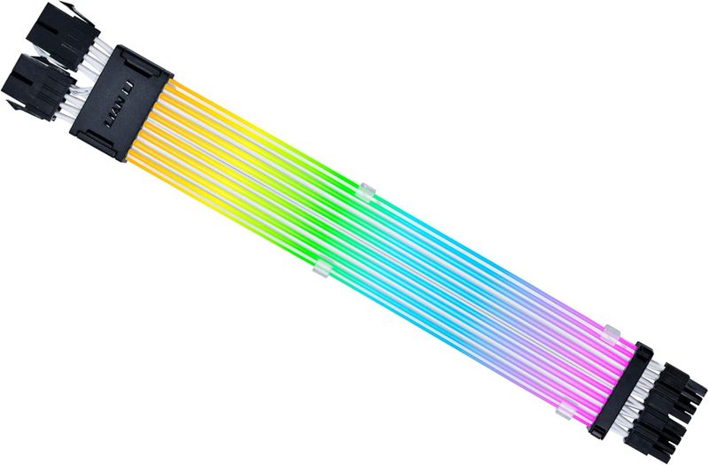 Lian Li Strimer Wireless 8 Pin (PW8-1W-CPU) - Addressable RGB Power Extension Cable Fits CPU EPS - Light Guides - Wireless Controller NOT Included and it is Required