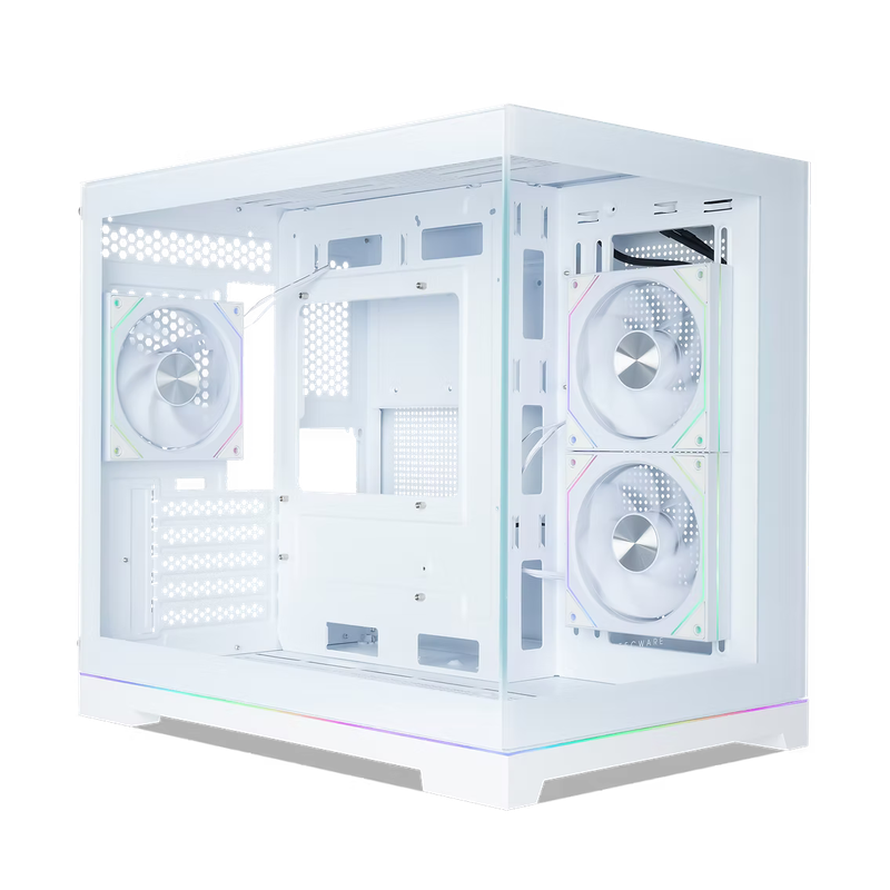 Tecware VXN Glow M Dual Chamber MATX TG Case ( Free 3x 120mm ARGB Fans )