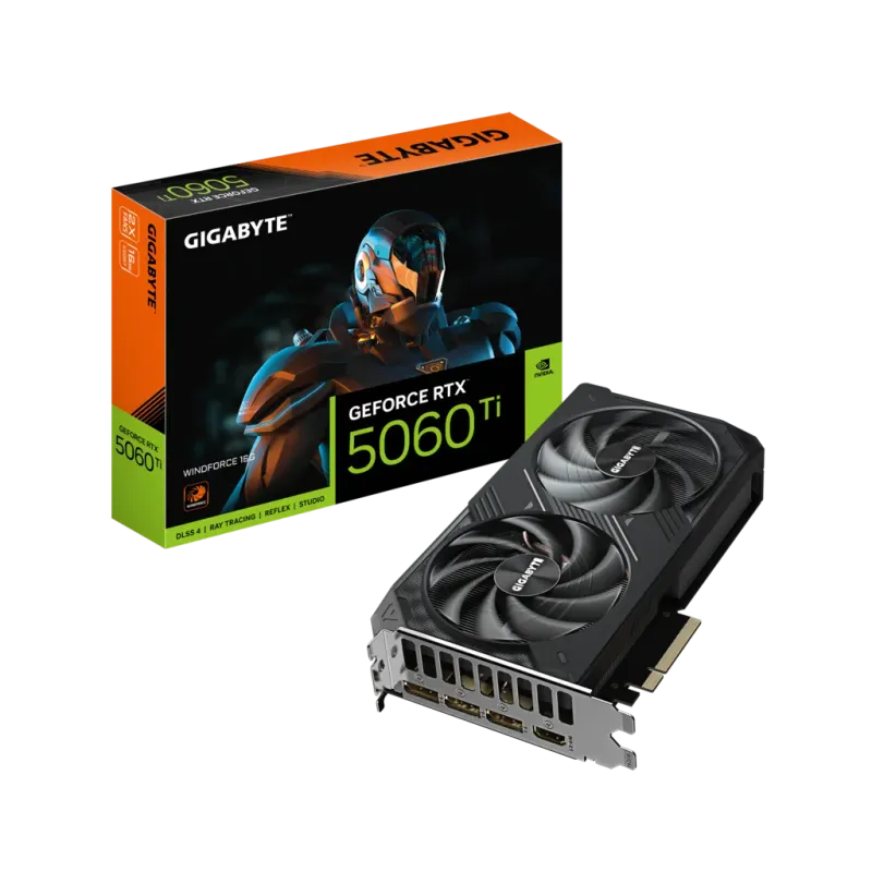 Gigabyte GeForce RTX™ 5060 Ti WINDFORCE 16G GDDR7 128-bit Video Card Gigabyte GeForce RTX™ 5060 Ti WINDFORCE 16G GDDR7 128-bit Video Card