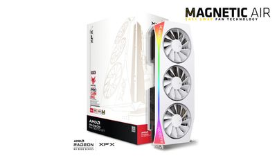 XFX Mercury AMD Radeon RX 9070XT OC White Magnetic Air Edition with RGB 16GB GDDR6 256-BIT Video Card