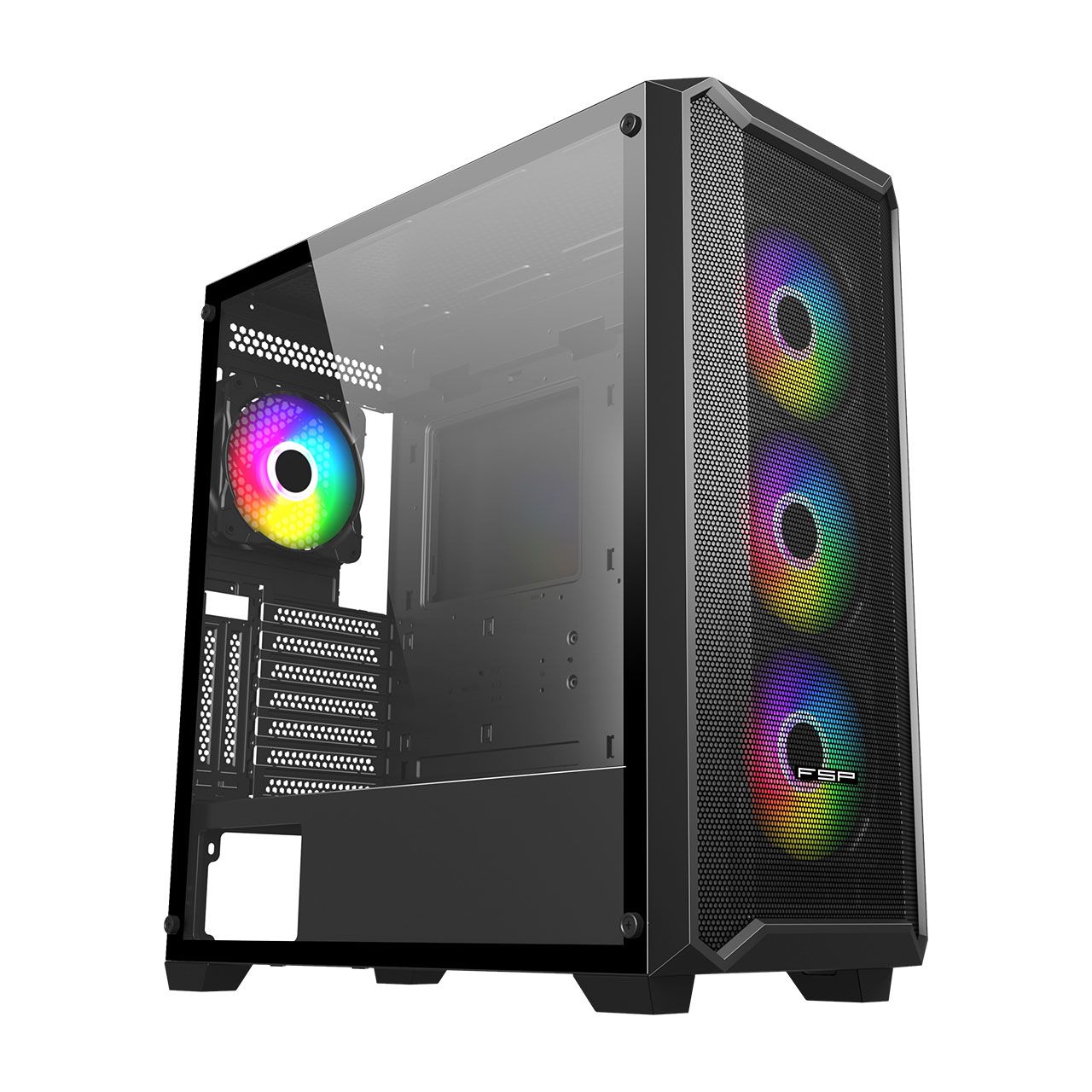 FSP CMT591A ATX TG Case (Free 4x 140mm RGB Fans)