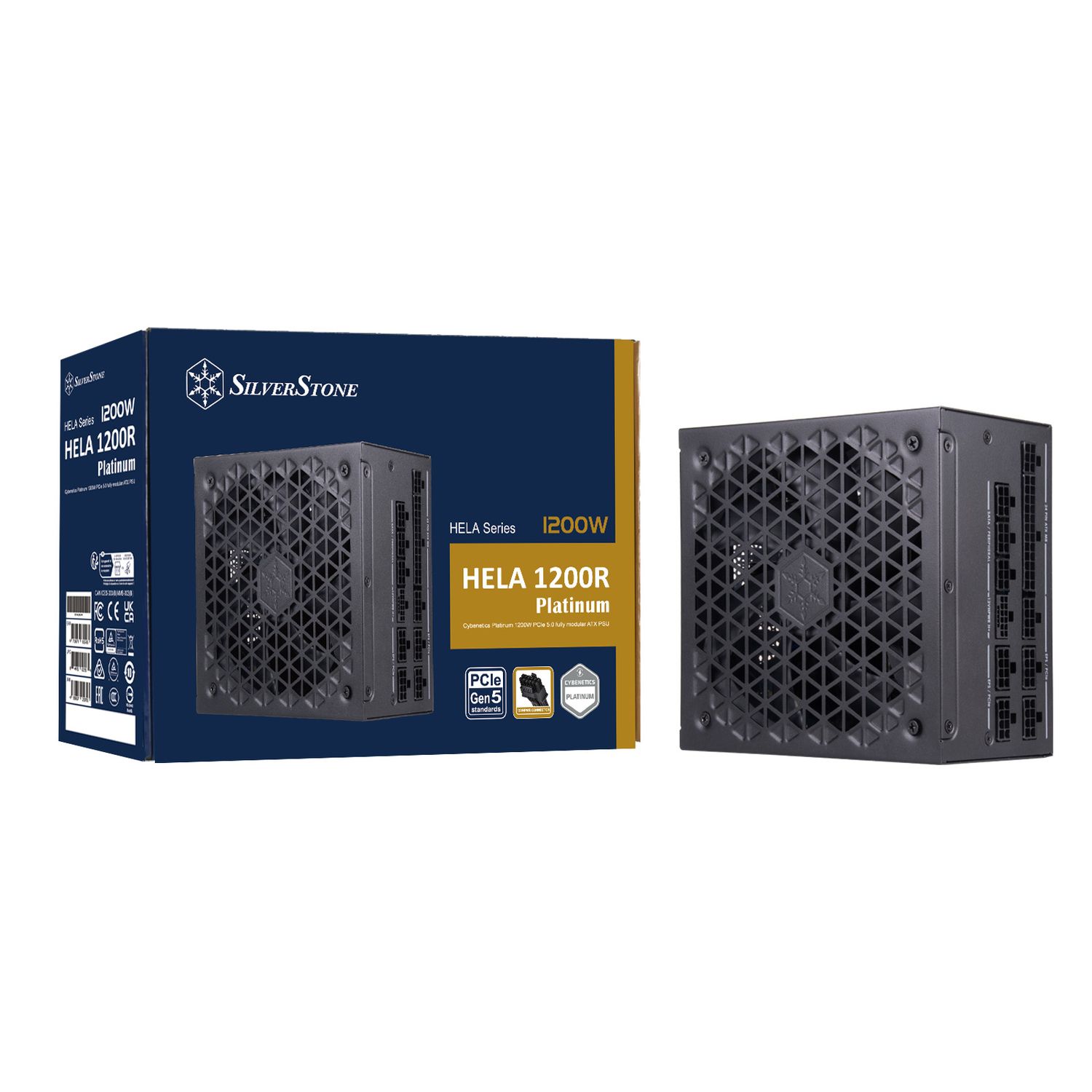 SILVERSTONE Cybenetics Platinum 1200W HELA ATX 3.0/3.1 &amp; PCIe 5.0 Fully Modular ATX Power Supply