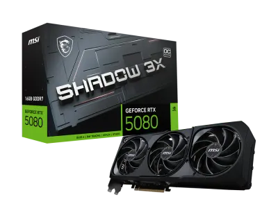 MSI GeForce RTX™5080 16G SHADOW 3X OC GDDR7 256-bit Video Card