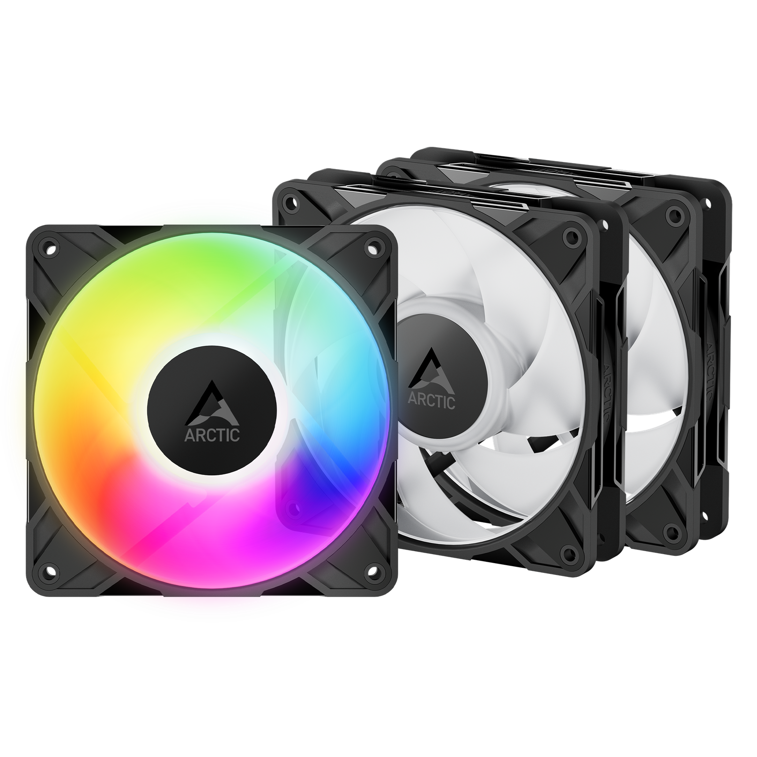 Arctic Cooling P12 Pro 120 mm A-RGB PWM Fan with Cable Splitter - 3 Pack