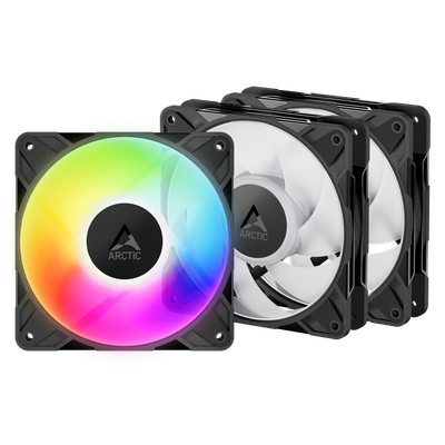 Arctic Cooling P12 Pro 120 mm A-RGB PWM Fan with Cable Splitter - 3 Pack
