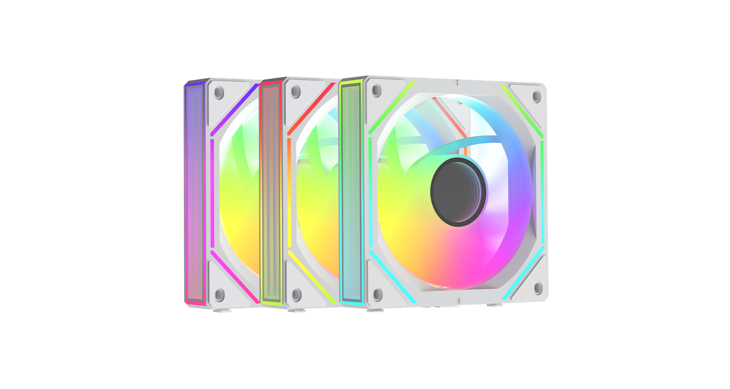 Ocypus Gamma F12 UNI ARGB REVERSE BLADE 3 IN 1 120mm ARGB PWM Infinite Mirror Triple Pack Fan