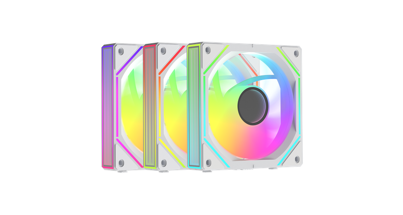 Ocypus Gamma F12 UNI ARGB REVERSE BLADE 3 IN 1 120mm ARGB PWM Infinite Mirror Triple Pack Fan