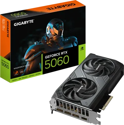 GIGABYTE GeForce RTX™ 5060 8G WINDFORCE OC GDDR7 128-bit Video Card