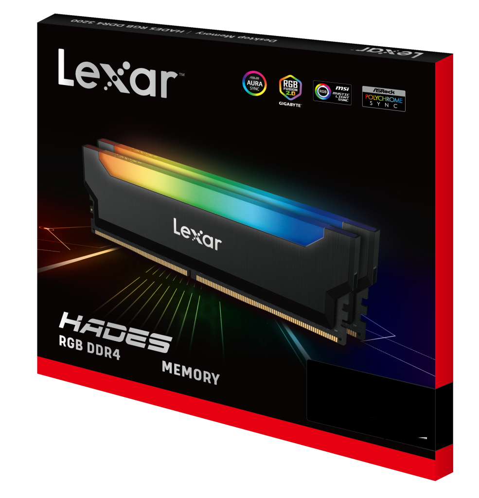 Lexar Hades RGB 16GB (2 x 8GB) DDR4 3600MHz CL19 GAMING MEMORY Kit