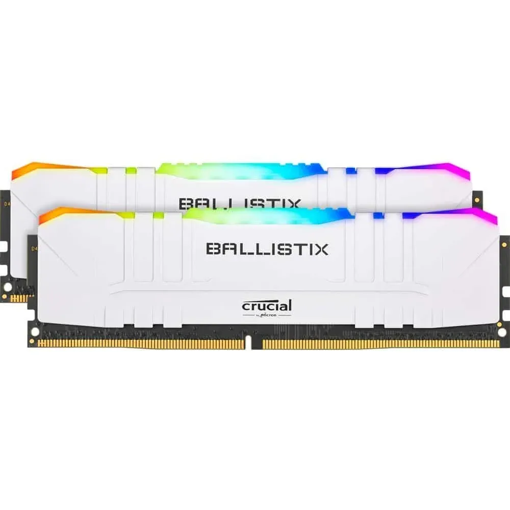 Crucial Ballistix RGB 32GB (2 x 16GB) DDR4 3600MHz CL16 GAMING White MEMORY Kit