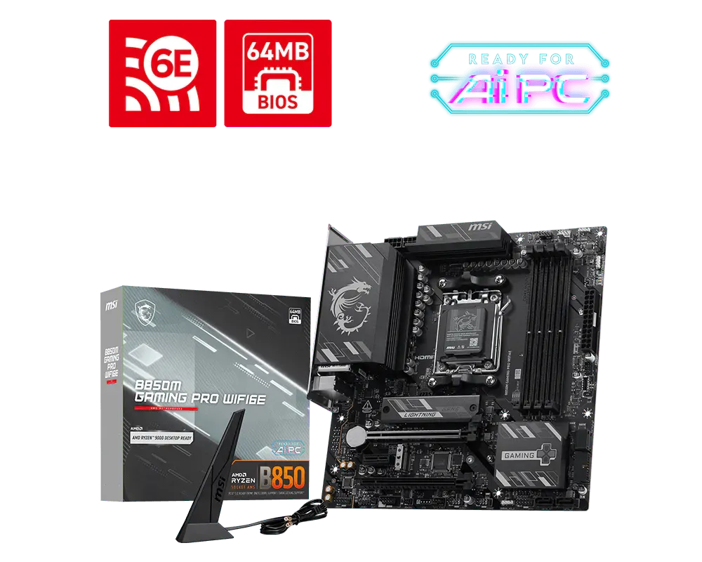 MSI B850M GAMING PRO WIFI6E DDR5 MOTHERBOARD