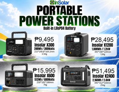 InSolar Portable Power Station, LifePO4 Battery