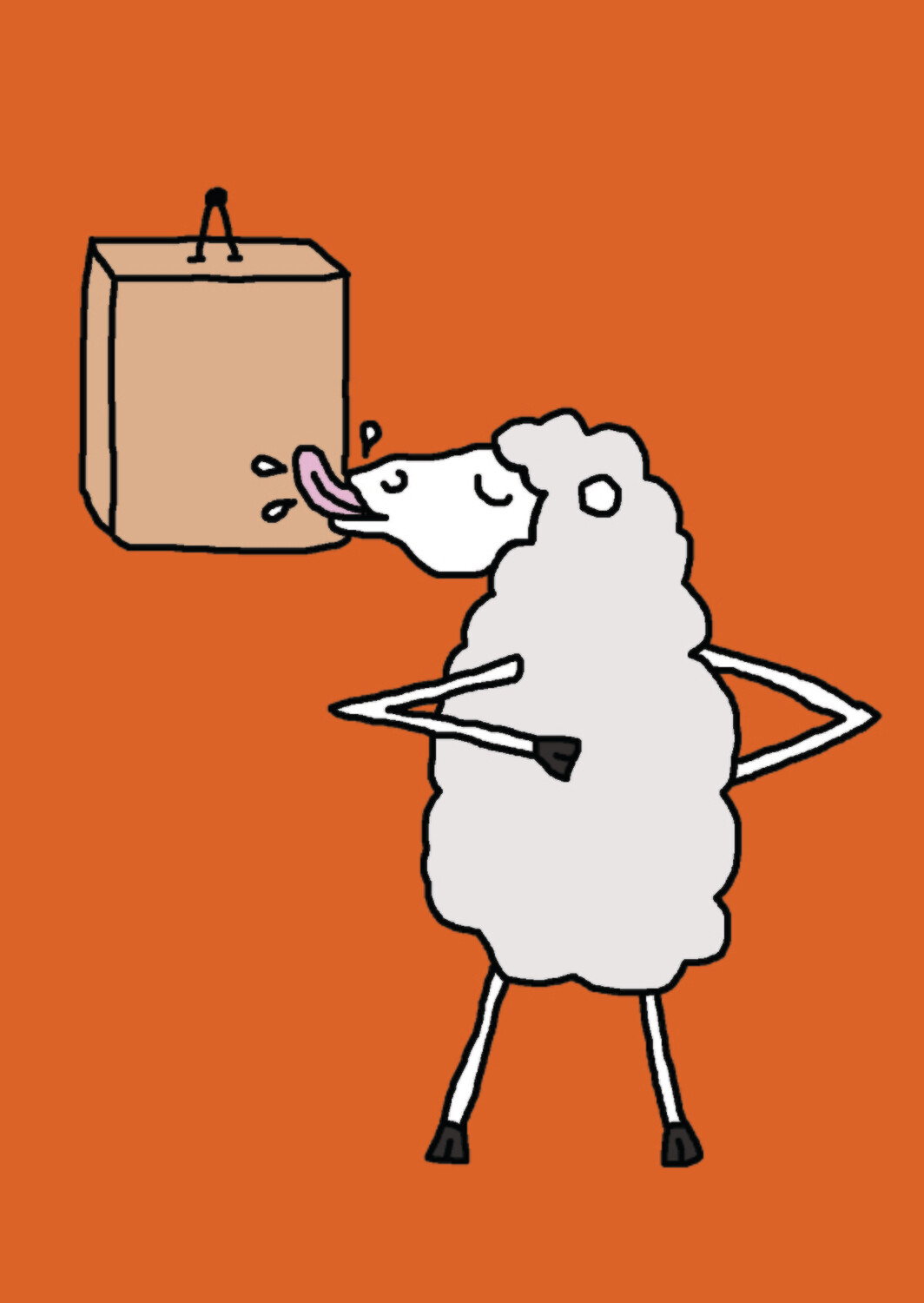 Angry Duck Character Postcard Wanky Sheep