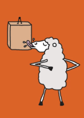Angry Duck Character Postcard Wanky Sheep