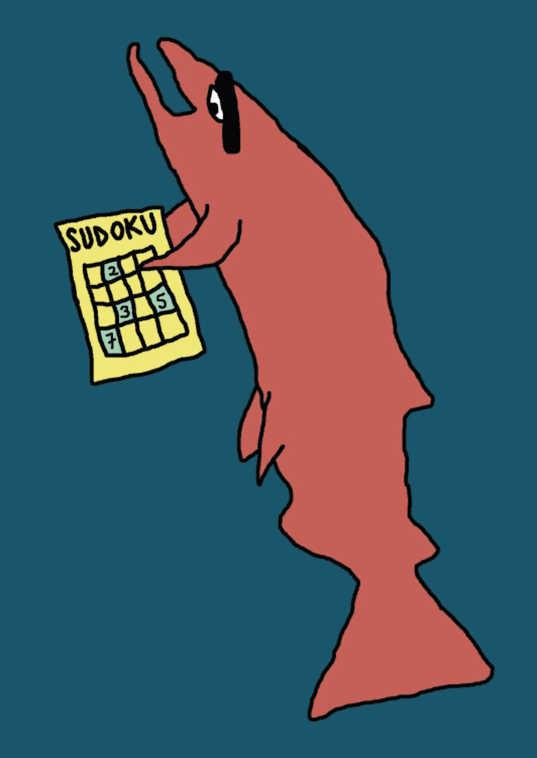 Angry Duck Character Postcard Polite Salmon
