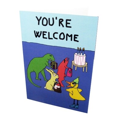 Angry Duck You&#39;re Welcome Greeting Card