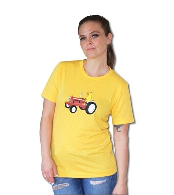 Angry Duck Unisex Yellow Tractor Duck Tee