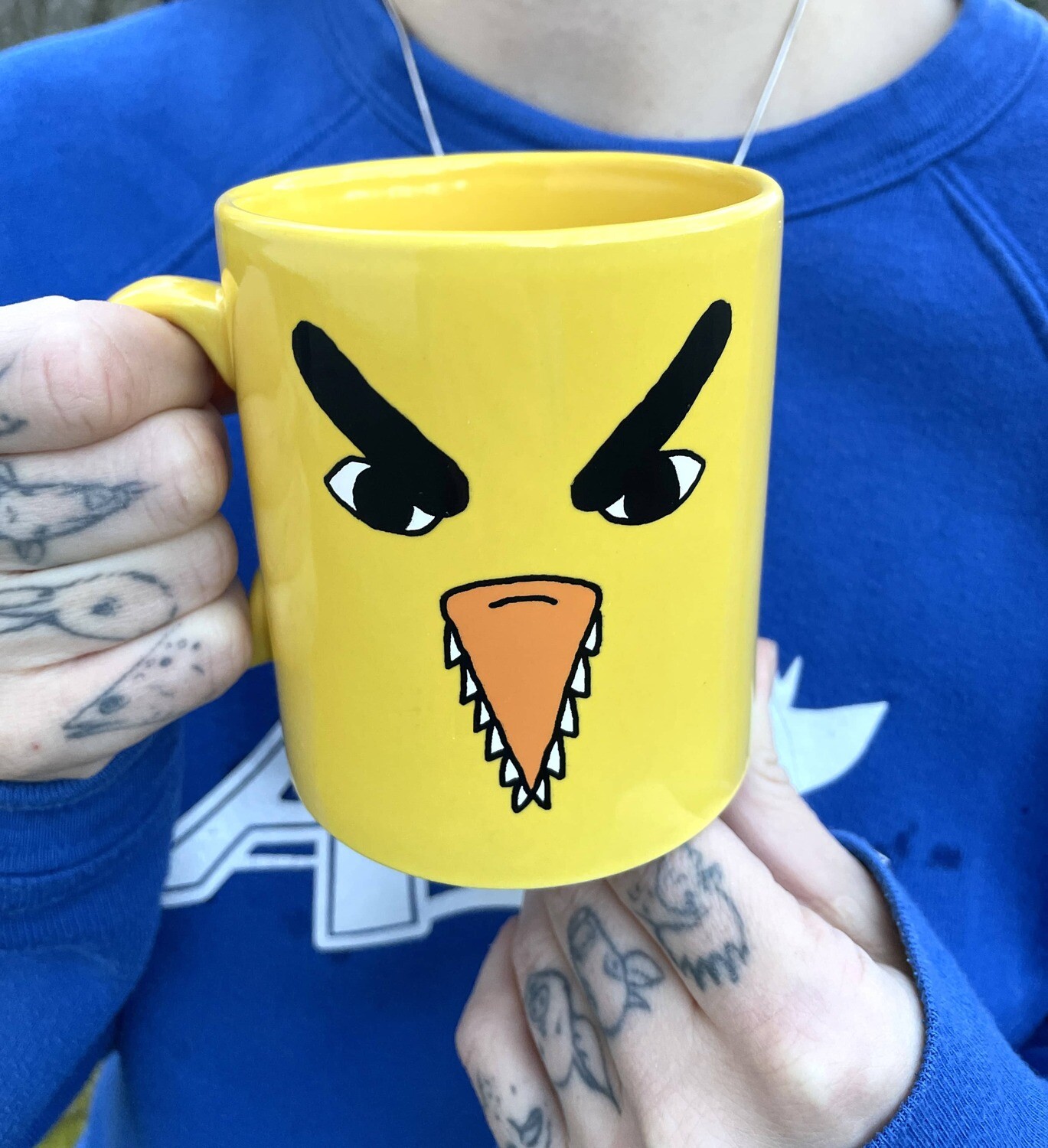 Angry Duck Face Mug Yellow