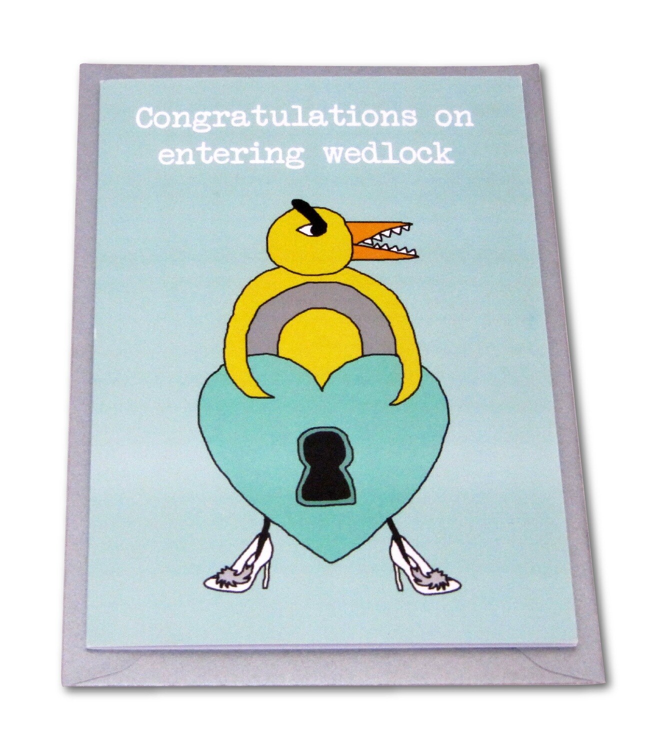 Angry Duck Wedlock Greeting Card