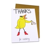 Angry Duck Thanks For Nothing Greeting Card