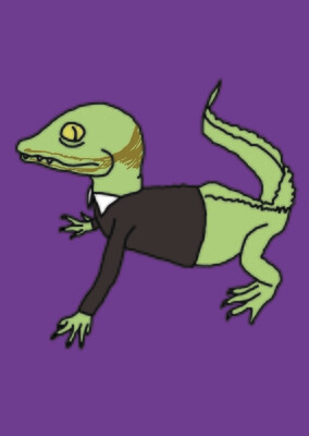 Angry Duck Character Postcard Jolly Croc