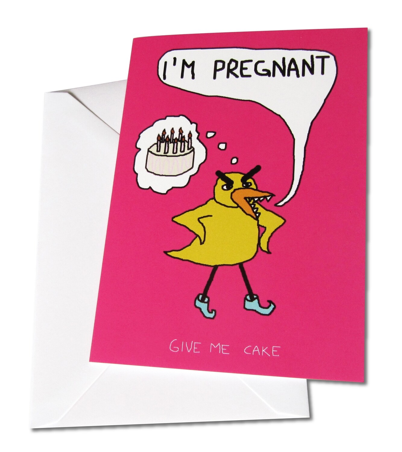 Angry Duck I'm Pregnant Greeting Card