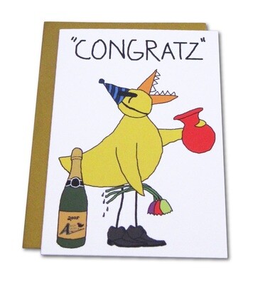 Angry Duck &quot;Congrats&quot; Greeting Card