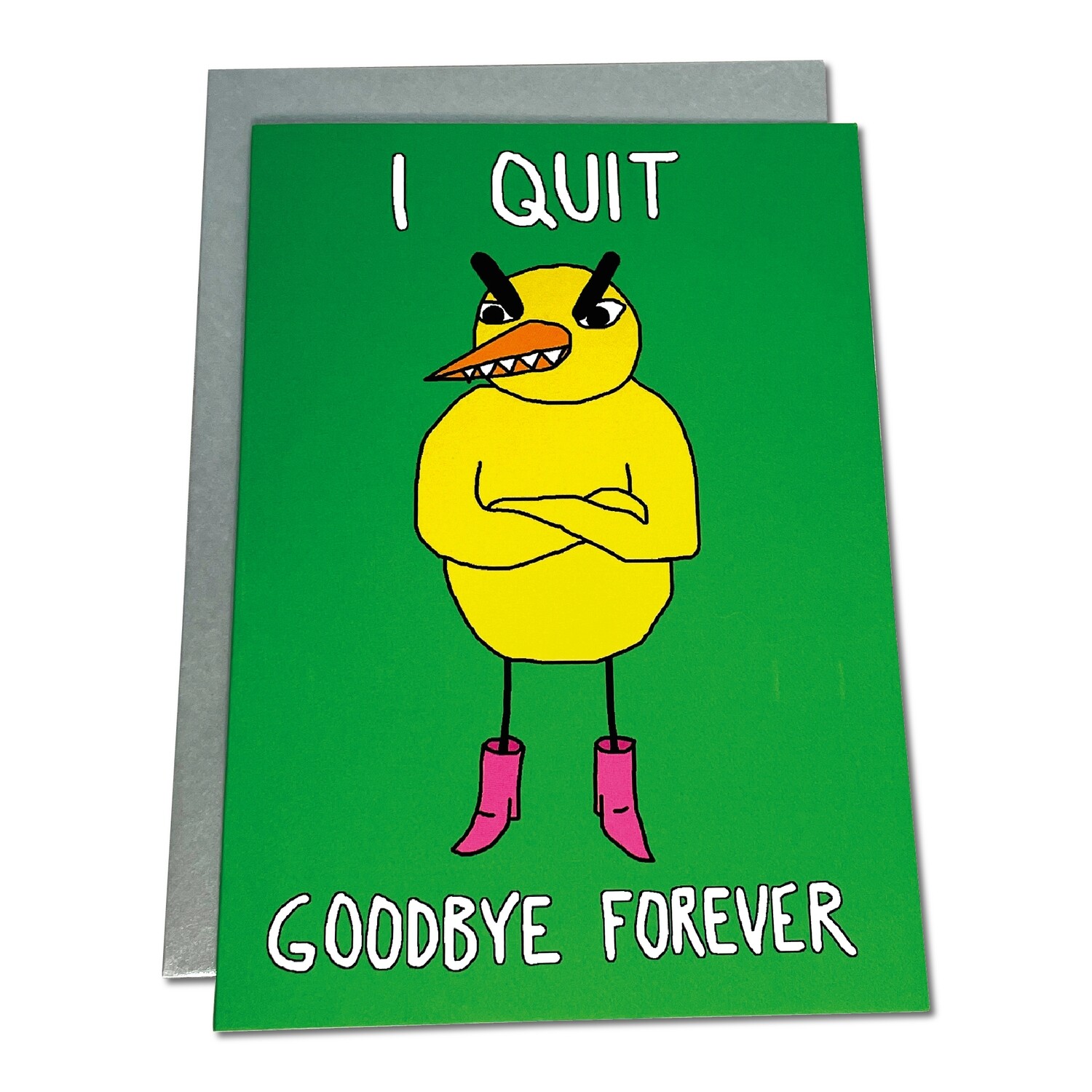 Angry Duck I Quit Greeting Card