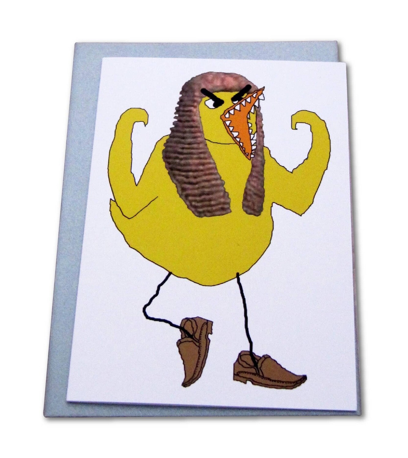 Angry Duck Judgewig Greeting Card