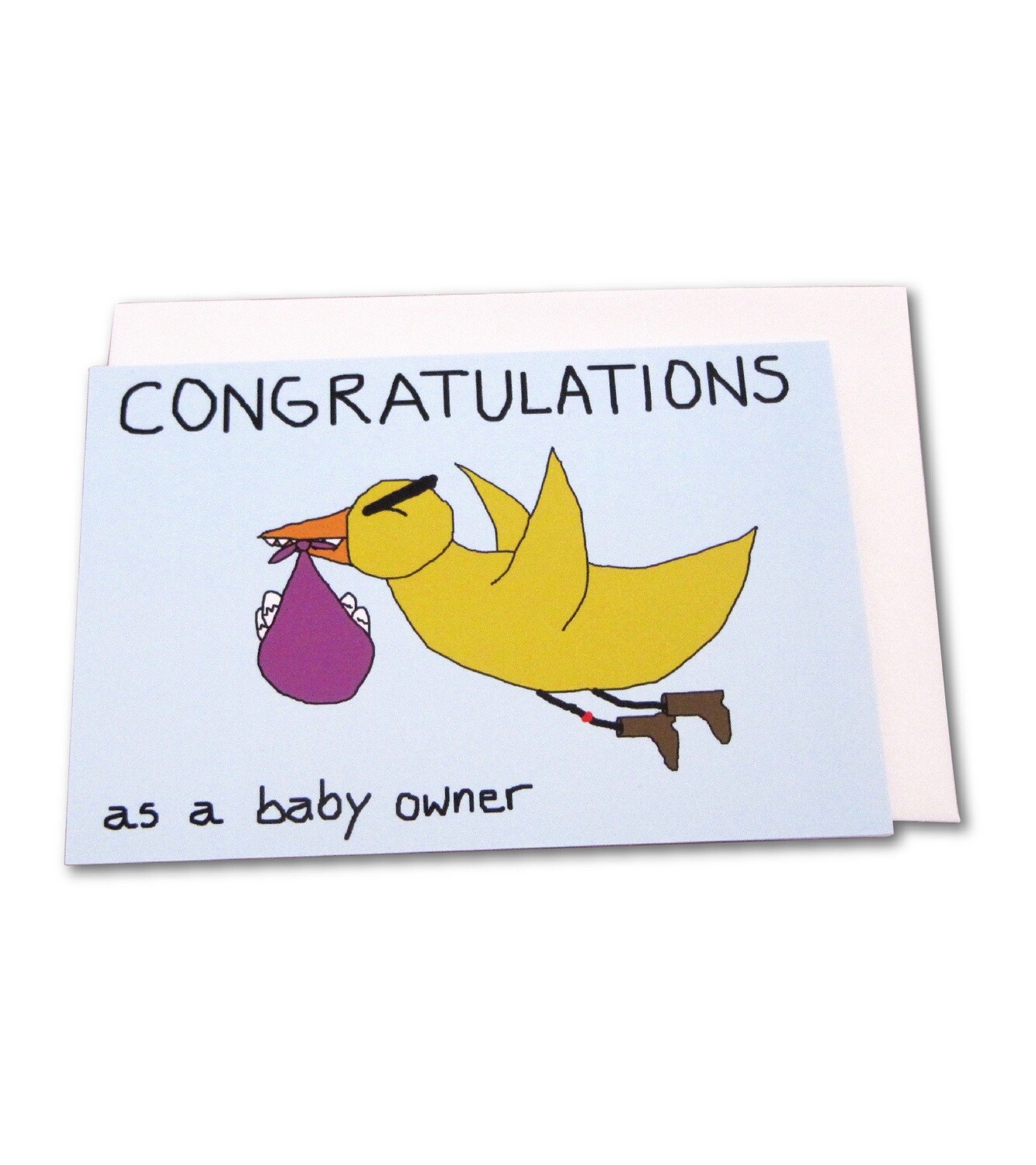 Angry Duck Babyowner Greeting Card