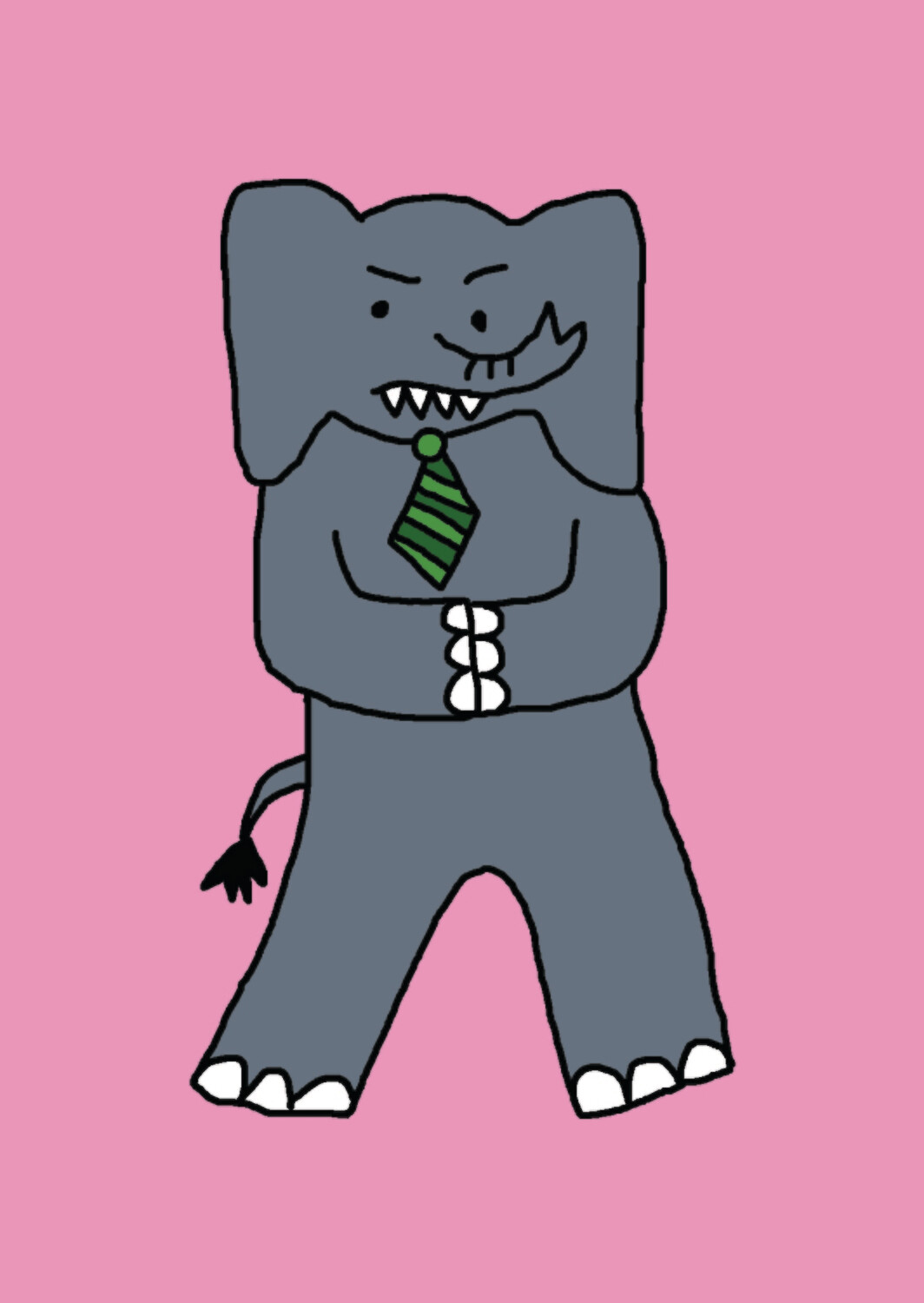 Angry Duck Character Postcard Corporate Elephant