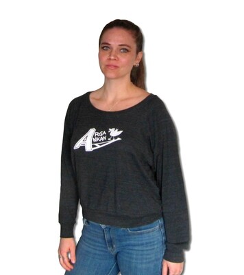 Angry Duck Black With White Logo Raglan Sweatshirt