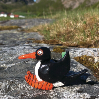 Angry Duck Lardy Oystercatcher Resin Figure Toy