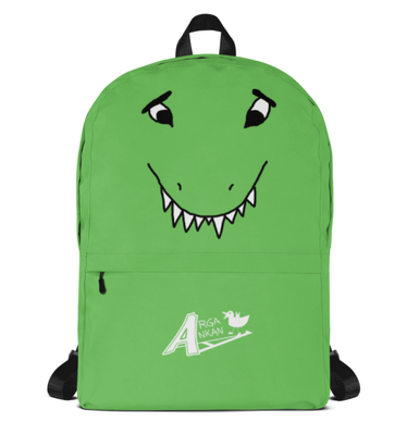 Angry Duck Poor T-Rex Green Backpack