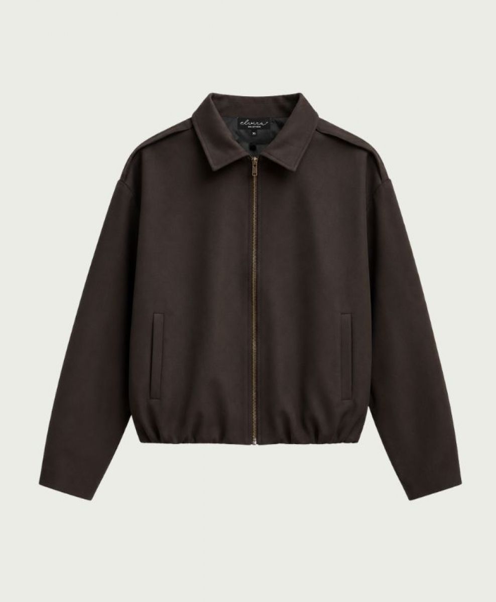 E4 26-003 Jacket Madison, Size: 36, Color: Dark Coffee Suede