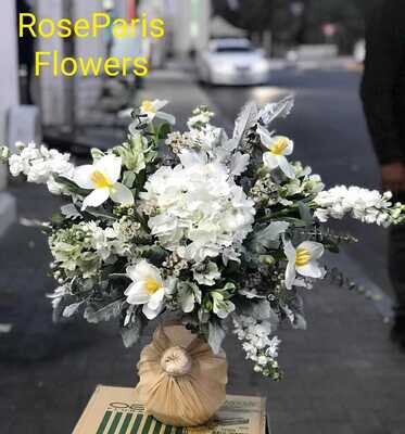 White Combination Of Flower Bouquet