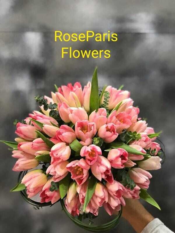 Lite Pink Perfection Tulip Bouquet