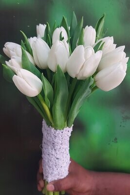 Bunch Of Happy Tulip Bridal Bouquet
