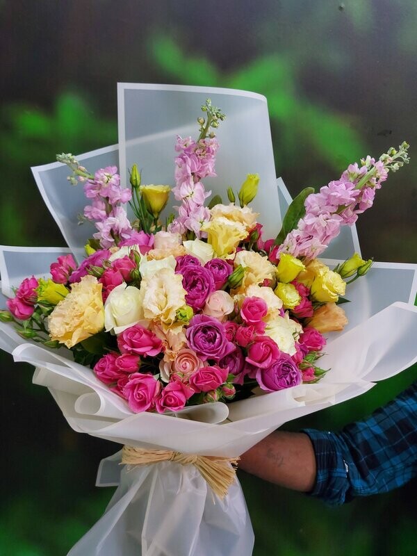 Colorful Fresh Flowers Hand Bouquet