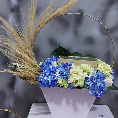 Dry Flower With Hydrenga Arrangement
