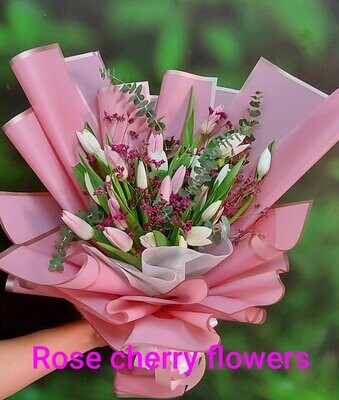 Double Tulip Hand Bouquet