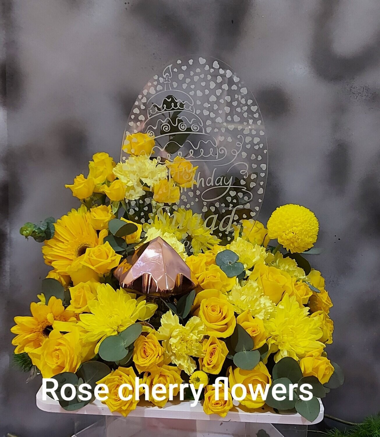 Flashing Yellow Flowers Arrangement