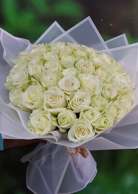 Peaceful White Rose Bouquet